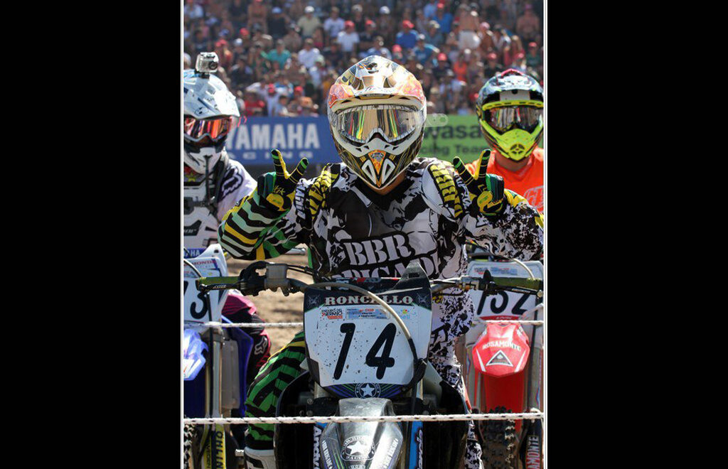 Pilu Roncallo, motocross en Necochea